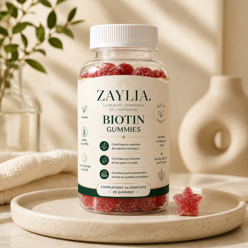 ZAYLIA Biotin Gummies — Cheveux, peau & ongles